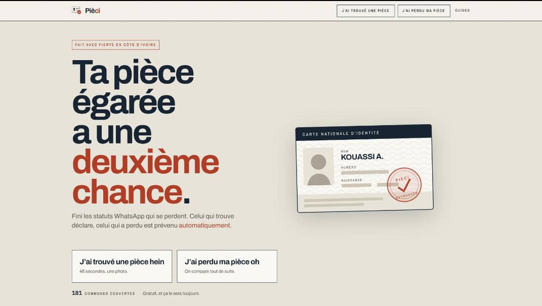 Pièces d’identité perdues : Diby Kouadio Serge Yvan mise sur le numérique pour faciliter les retrouvailles