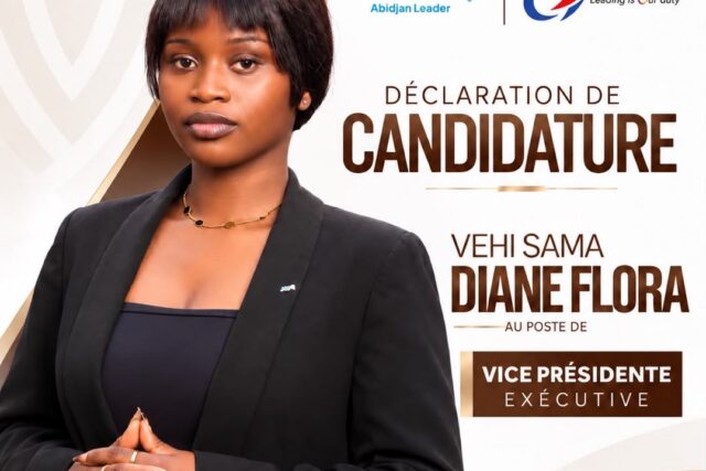 Jeune Chambre Internationale: VEHI Sama Diane Flora déclare sa candidature au poste de vice-présidente exécutive 2027