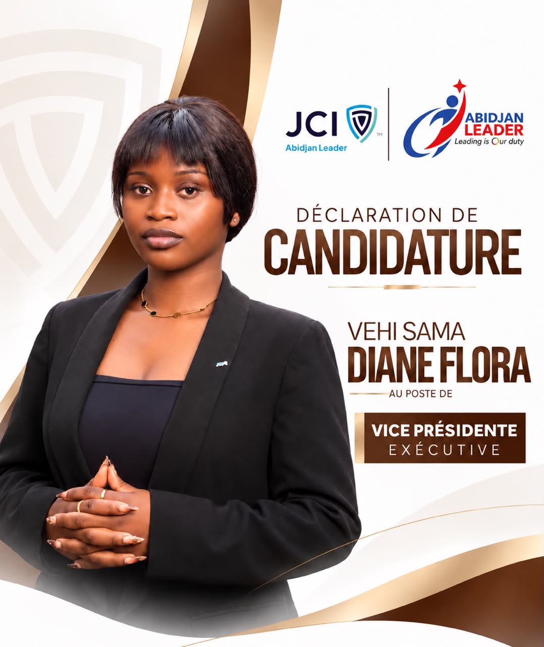 Jeune Chambre Internationale: VEHI Sama Diane Flora déclare sa candidature au poste de vice-présidente exécutive 2027
